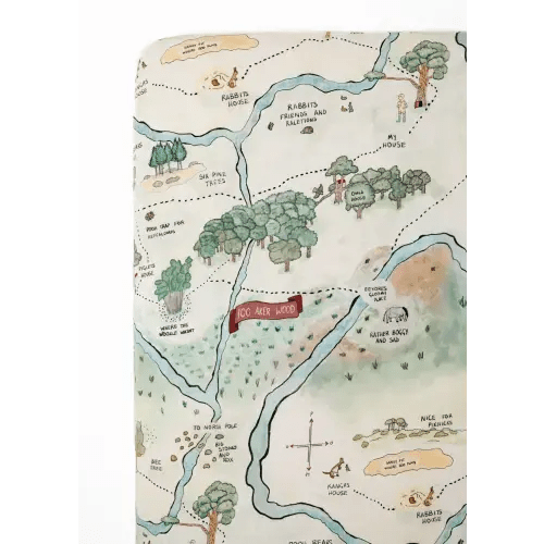 Hundred Acre Woods Bamboo Crib Sheet