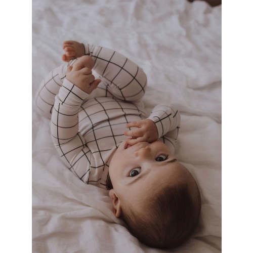 2-Piece Set, Natural/Black Windowpane
