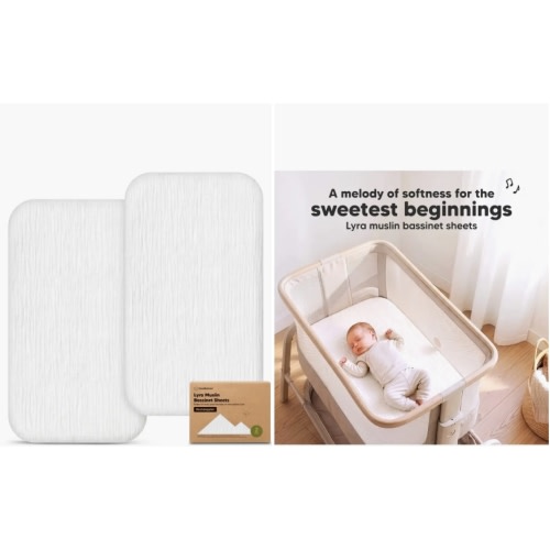 2-Pack Lyra Muslin Bassinet Sheets