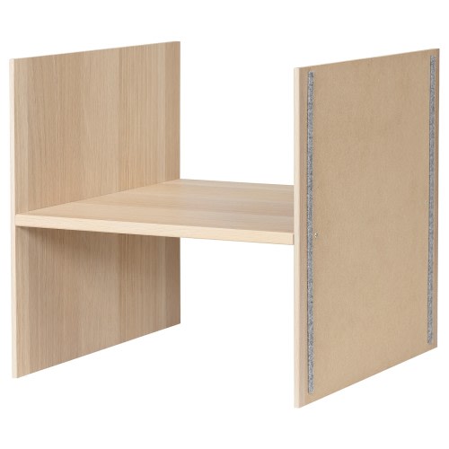 KALLAX Insert with 1 shelf - white stained/oak effect 13x13 "