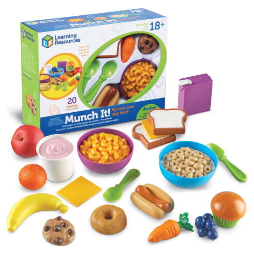 Learning Resources New Sprouts Munch It! Play Food Set - 20 Pieces, Pretend Toys for Kids 18+ Months