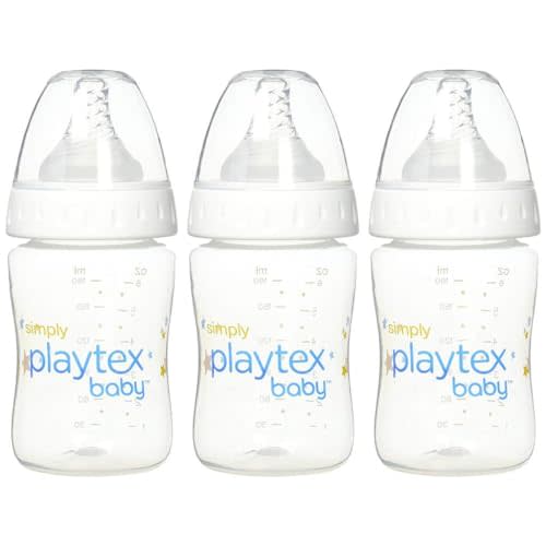 Playtex Baby Simply Playtex Complete Tummy Comfort Baby Bottles, Anti-Colic & Anti-Reflux, 6 Oz, 3 Count