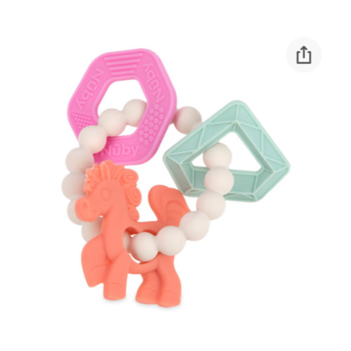 Soft Silicone Chewy Charms Teething Ring