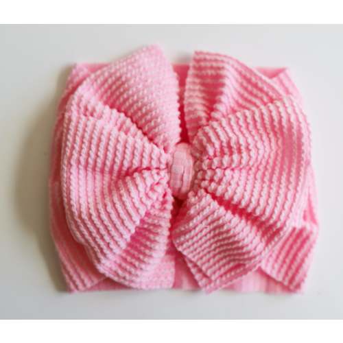 Cozy Ribbed Pink Headwrap