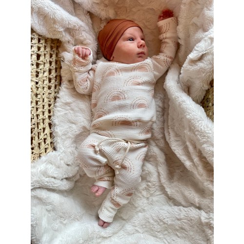 Neutral Baby Coming Home Outfit/Organic Baby Clothes/Rainbow baby/rainbow waffle clothing/Organic Waffle knit Sets/Baby Gift/Hospital Gift