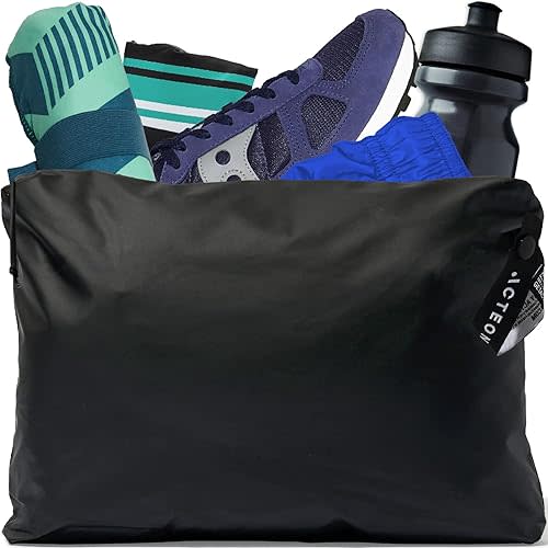 Acteon Wet Dry Gym Bag, Large Travel Water-Resistant Swimsuit & Clothes Organizer, Foldable Pocket Sized Pool, Beach Workout Bags, Fit for Men, Women, Swim, Shoes & Towels, Toiletries, Dirty Laundry