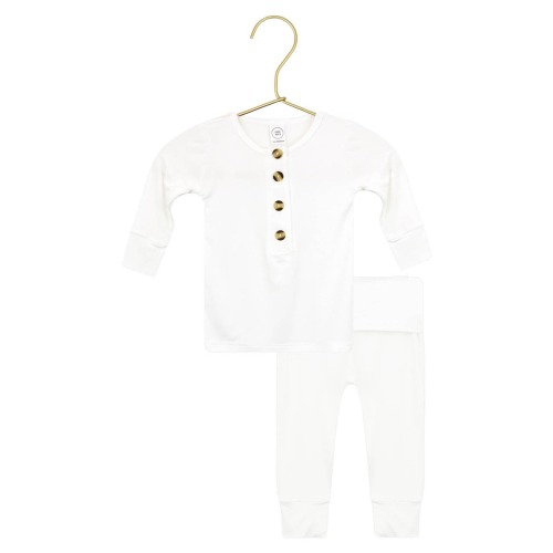 Print Henley & Pants Set