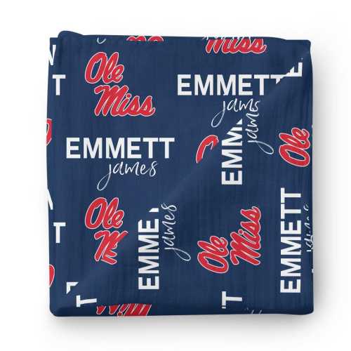 USA MADE University of Mississippi | Ole Miss Personalized Swaddle