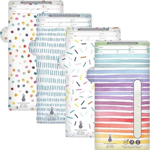 SPOSIE SimpleFeed Breast Milk Storage Bags | Feeding Made Easier | 8oz, 200 Count | Easy Pour, Temperature Sensor, Freezer Safe, Leak-Proof, BPA-Free (Pack of 2)