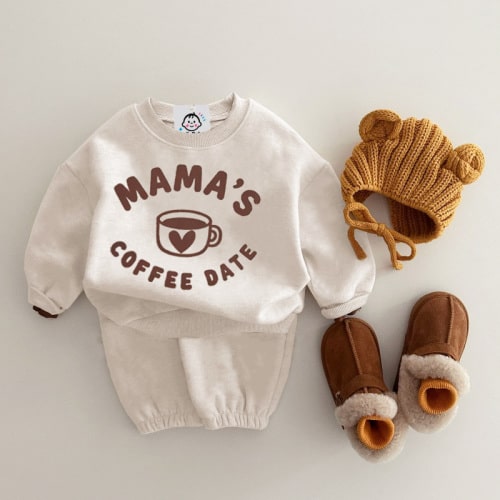 MAMA'S COFFEE DATE Baby Toddler 2-Piece Sets