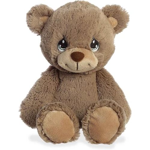 Aurora® Inspirational Precious Moments™ Barley Bear Stuffed Animal - Cherished Memories - Enduring Comfort - Brown 8.5 Inches