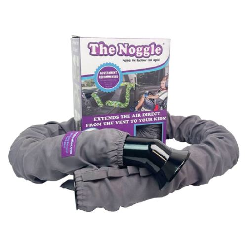 NOGGLE, 6ft - Kids Personal Air Conditioning System, Made in USA, Directs Cool Air to Children in The Backseat - Air Conditioning Vent Hose for Vehicles, Making The Back Seat Cool Again - Grey