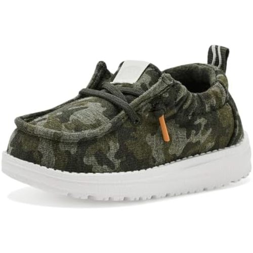 HEYDUDE Infant LILDUDE Slip On Stretch Jersey | Lightweight Comfy Baby Shoes | Easy On Elastic Laces