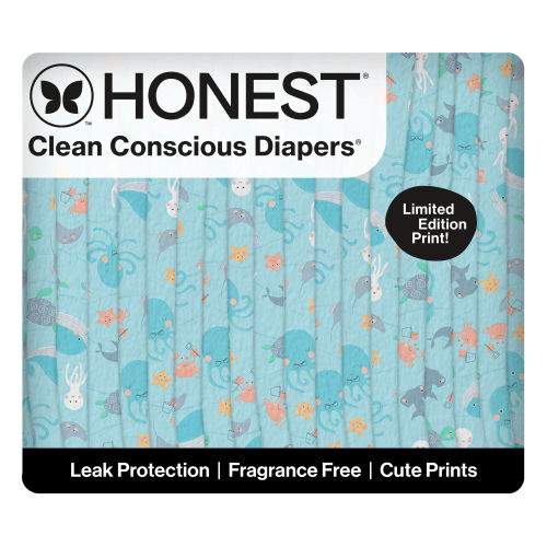 Honest Wetness Indicator Diapers - Plant-Based & Fragrance-Free | Honest
