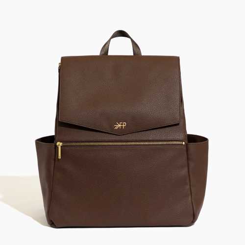 Espresso Classic Diaper Bag II | Vegan Leather Diaper Bag Backpack – Freshly Picked