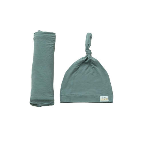 Swaddle and Hat - Mist
