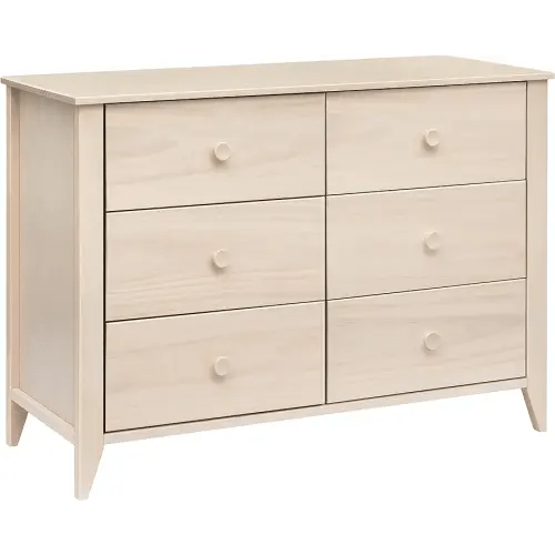 babyletto Sprout 6-Drawer Double Dresser, Washed Natural