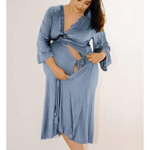 Amelia Labor & Postpartum Gown in Periwinkle – Lila
