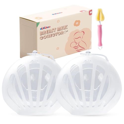2 PCS Silicone Breast Milk Collectors for Breastfeeding,2.5oz/75ml Silicone Hands Free Breast Pump ,BPA-Free Soft Breast Shel,Breastfeeding Essentials
