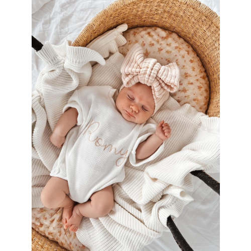 WAFFLE BUBBLE ROMPER - WHITE