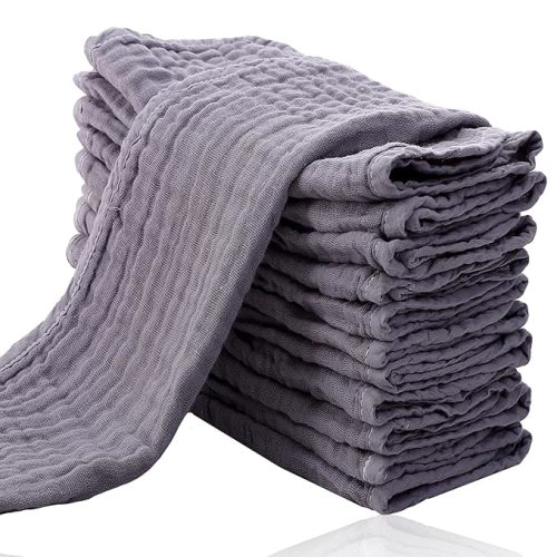 12 Pack Muslin Burp Cloths