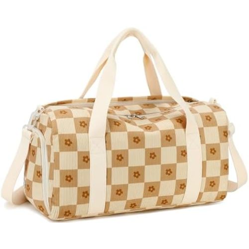 BLUBOON Duffle Bag Girls Kids Cute Gym Bag with Shoes Compartment & Wet Separation Waterproof Sports Overnight Travel Bag