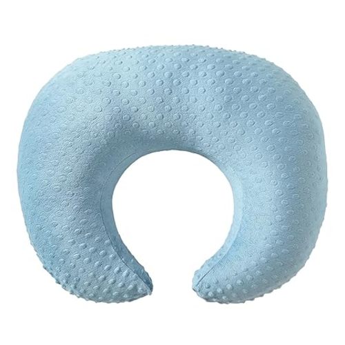 ESEN Nursing Pillow and Body Positioner for Breast Feeding and Bottle Feeding, Ultra Soft Baby Breastfeeding Pillows with Removable Nursing Pillow Cover for More Support for Mom and Baby (Blue)