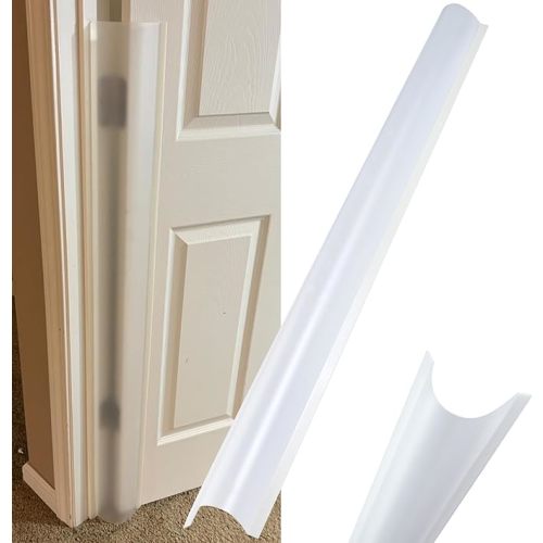 4PCS Baby Proofing Door Finger Pinch Guard Clear Door Jam Shield for Child Safety Finger Pinch Protector Hinge Protectors for Kids/Pet - Green_p4