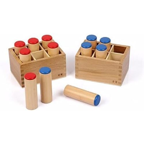 YHZAN New Montessori Sensorial Auditory Material Sound Bottles - Sound Cylinders Sound Boxes Kids Educational Toys
