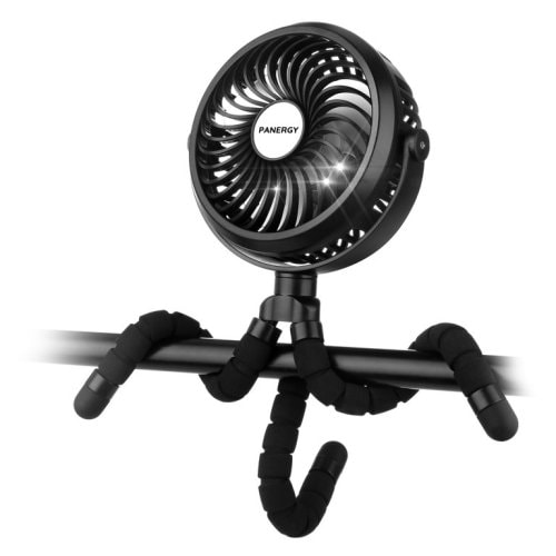Stroller Fan, Battery Powered Clip-on Fan with Flexible Tripod, Portable Personal Fan 360° Adjustable, for Stroller, Car Seat, Treadmill
