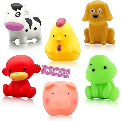 Bathtub Toys for Toddlers 1-3 - Mold Free No Hole Baby Kids Infant Bath Toys 6-12-18-24 Months Water Pool Toys Age 1 2 3 4 5 6 Shower Gifts for Boys Girls 1-6 Year Old Newborn Bathtime Essentials