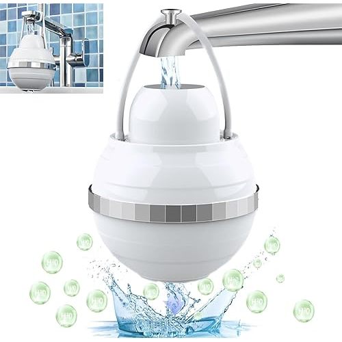 Bath Filter for Tub - Bath Water Filter for Tub Removes Hundreds of Contaminants, Smoother Skin, 8 Stages Shower Filter, 2,500 Gallons of Filtration, BPA Free, Suitable for Bathroom