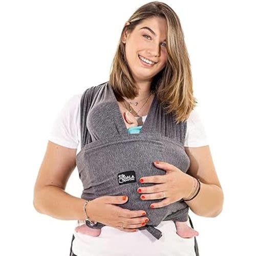 Koala Babycare Baby Carrier Wrap, Easy to Wear As a T-Shirt - Baby Wearing Wrap One Size Fits All - Newborn Wrap Carrier Up to 22lbs