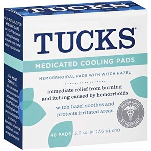 Tucks Pads Medicated Hemorrhoidal Cooling Pads, 40/Jr