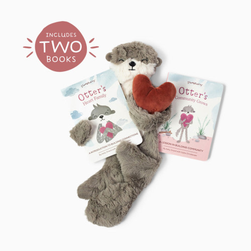 Slumberkins, Inc. Plush Snuggler & Book Bundle - Otter's Building Connections