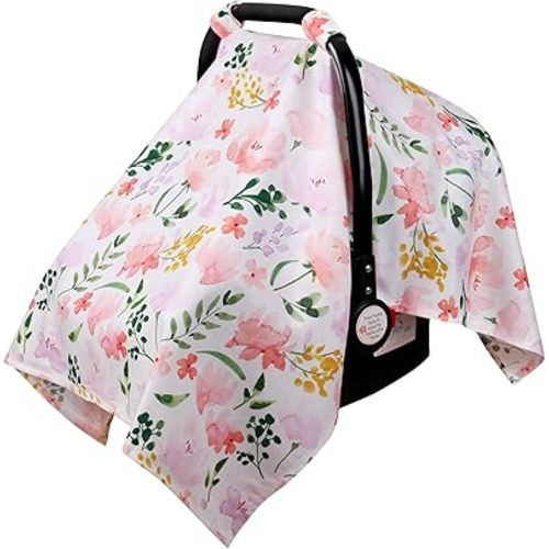 Metplus Baby Car Seat Cover - 100% Polyester Carseat Canopy with Fleece Outer Layer, Comfortable Infant Car Seat Cover for Baby and Infant, Light Reduction, Windproof, Durable