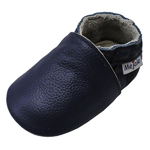 Mejale Baby Boy Girl Shoes Soft Soled Leather Moccasins Anti-Skid Infant Toddler Prewalker
