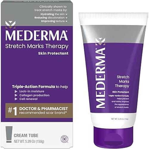 Mederma Stretch Marks Therapy, Helps Prevent and Treat Stretch Marks, Safe to Use When Pregnant, Pregnancy Skin Care, 5.29 oz (150g)
