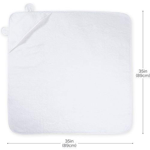 Organic Cotton Hooded Towel - White – Natemia