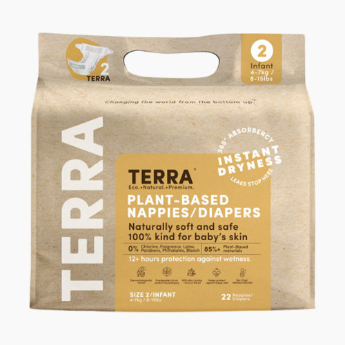 Terra Premium Plant-Based Diapers - Size 2 (176 Ct)