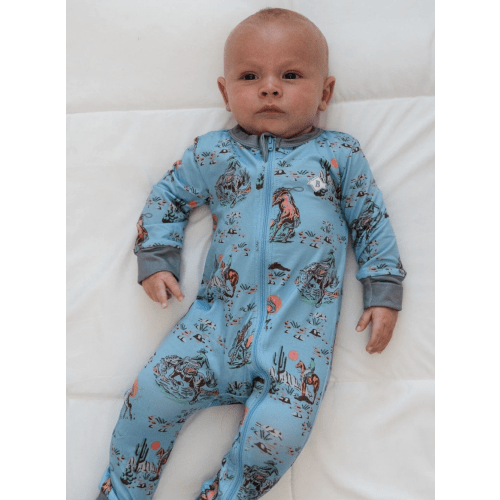 Baby Zip Up - Cowboy Up - Blue – BURLEBO