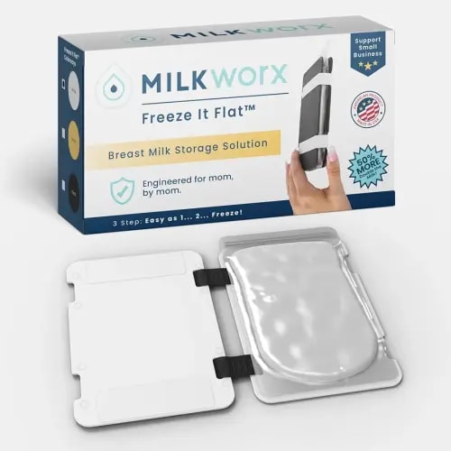 Freeze It Flat Breastmilk Storage Organizer – Patented BPA-Free Freezer Solution, 1-Pack – Fits Medela & Lansinoh Bags – Breastfeeding Essential, Space-Saving Accessory – Made in The USA