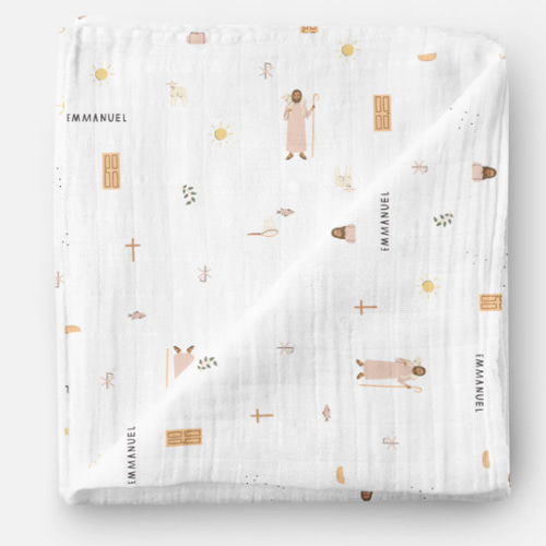 Jesus Muslin Swaddle Baby Blanket