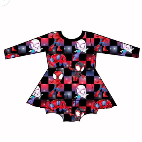Web Warriors Bodysuit Twirl Dress – GiGi's Closet