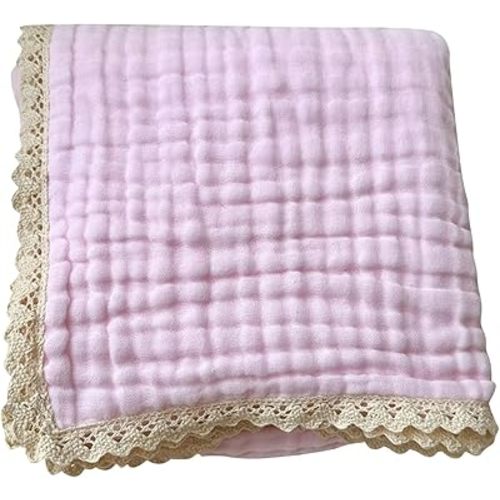 6 Layer Cotton Gauze Blanket With Breathable Design Luxurious 6-Layer Wrap Stylish Cotton Blanket For Boys Girls Breathable Six Layer Gauze Cotton Lace Blanket Baby Bed Blanket Soft & Baby 6