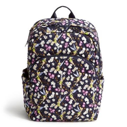 Vera Bradley Women's Outlet Disney Cotton Essential Large Backpack Tinker Bell's Flight