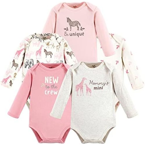 Touched by Nature baby-girls Organic Cotton Long-sleeve Bodysuits
