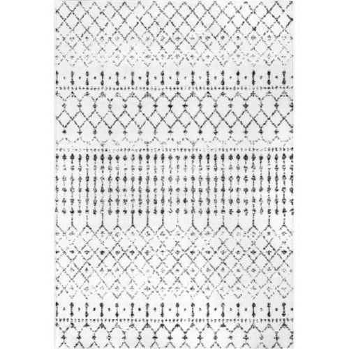 nuLOOM Moroccan Blythe Area Rug, 5' x 7' 5", White And Black