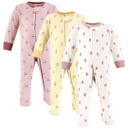 Hudson Baby Infant Girl Cotton Sleep and Play, Assorted Fruit, 6-9 Months
