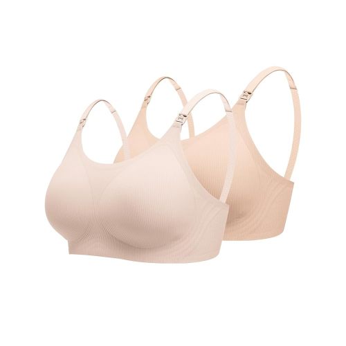 Ekouaer Nursing Bras for Breastfeeding Ribbed, Seamless Ultra Comfort Maternity Bralette Wireless Pregnancy Sleep Bra
